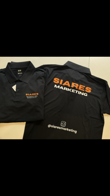 Polo shirts printed with business logos