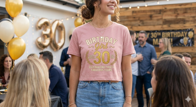 30th birthday pink crop top