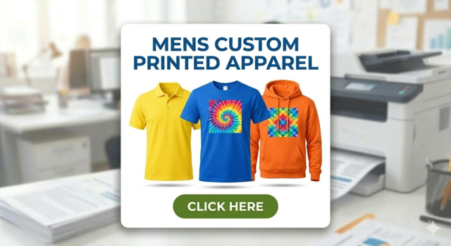 Mens custom printed apparel