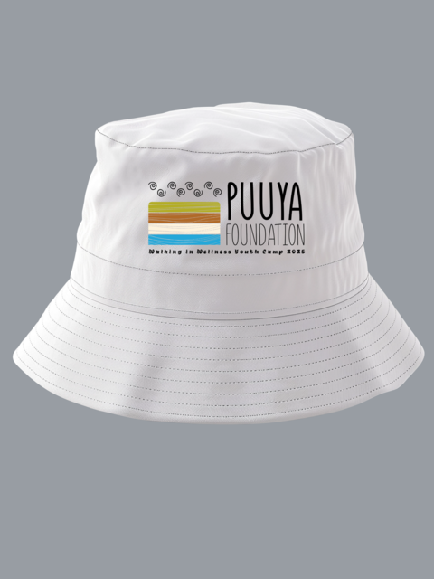 White bucket caps digitally printed
