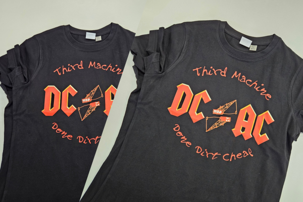 Bulk T shirts printed for electrical company