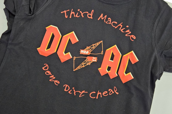 DTF printed image on black Ice T10012 Tees