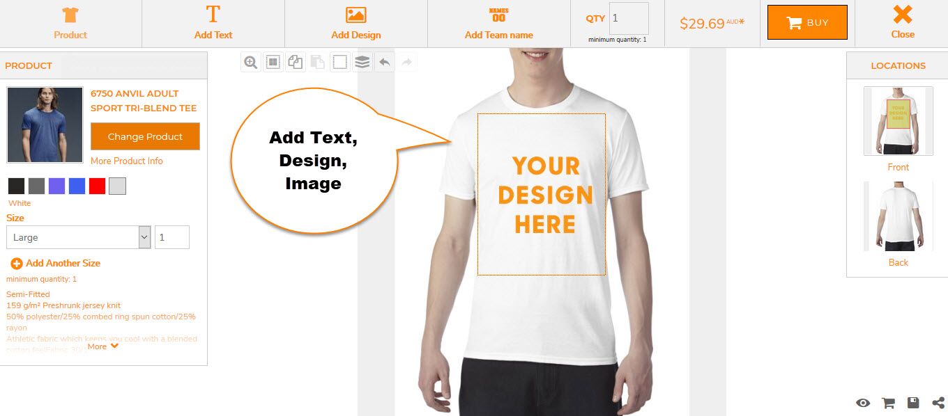 T shirt print fast doe in Brisbane in Queensland Australia