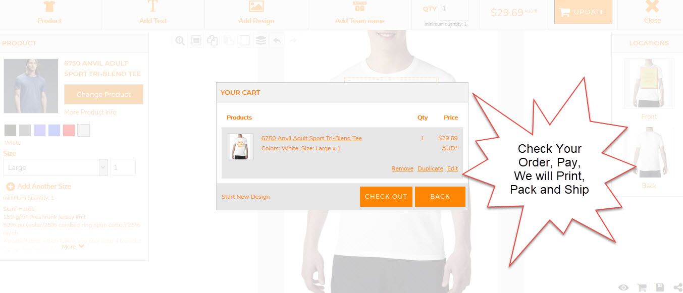 black t shirts women