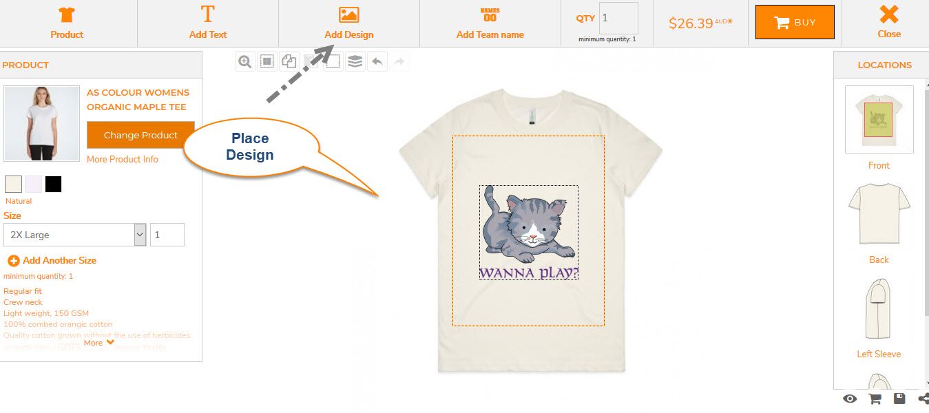 order personalized t-shirts for ladies here