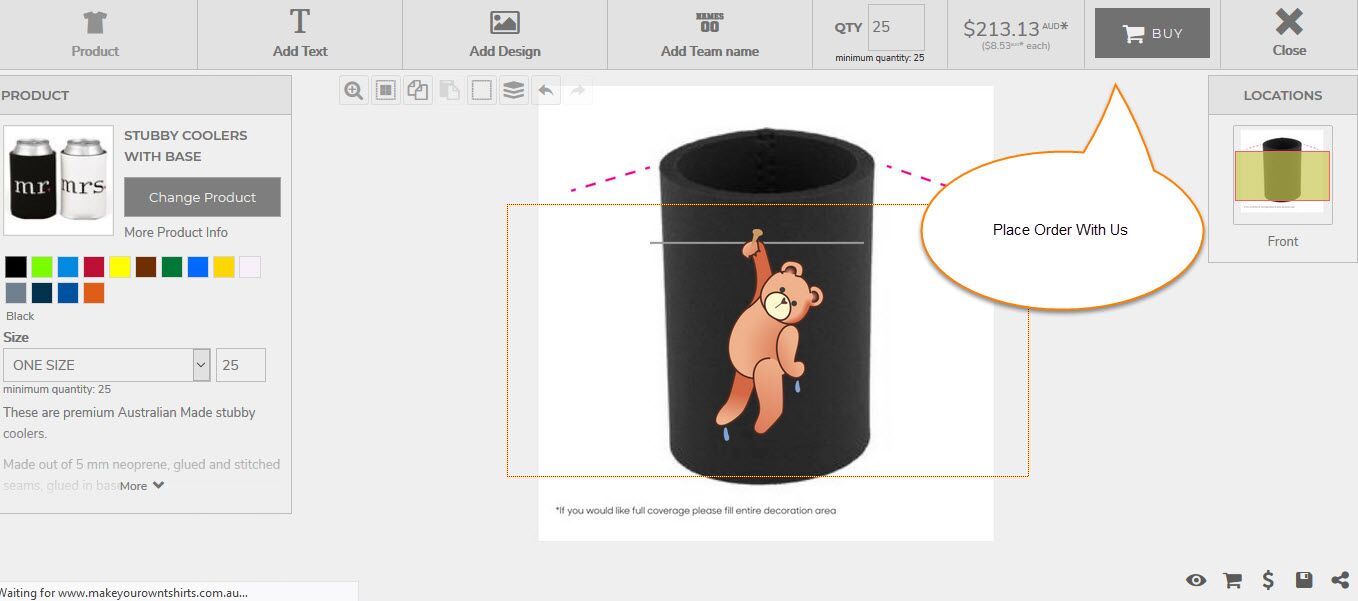 personalized buck party stubby holders australia