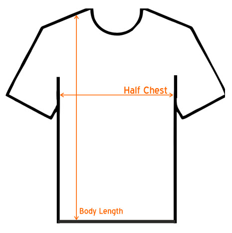 guide to mens sizes in Tee shirts