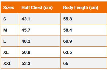 Ladies sizes in T shirts