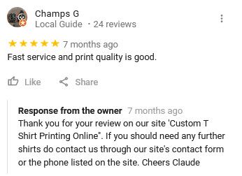 Custom print shirts Gold Coast