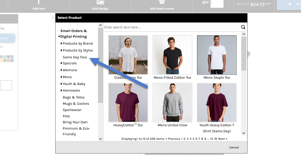 I need a shirt printed urgently Siunshine coast this week