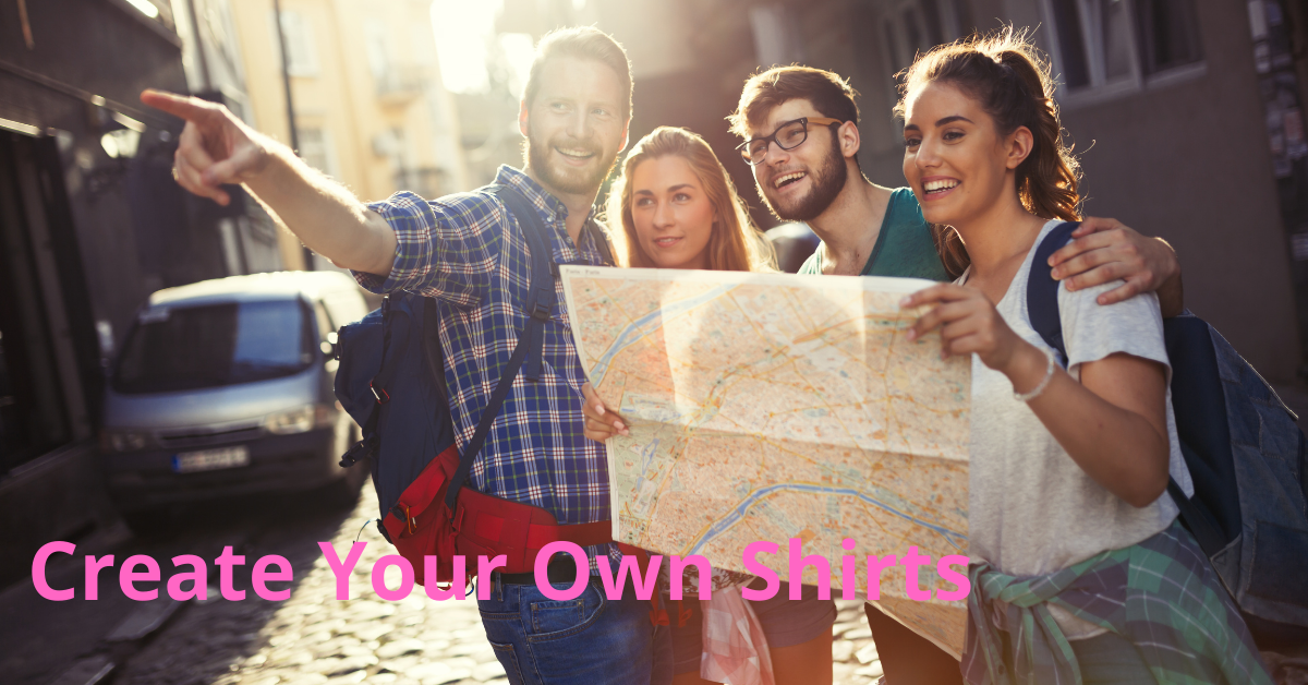 Custom printed travel excursion group tee shirts