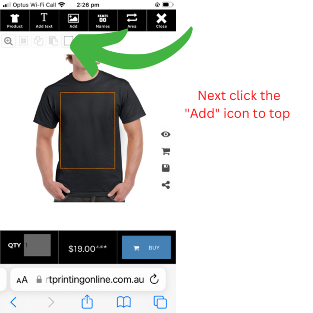 Next select icon saying Add text