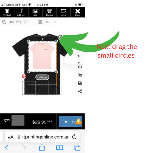 how to size your shirts images for printing on Tees