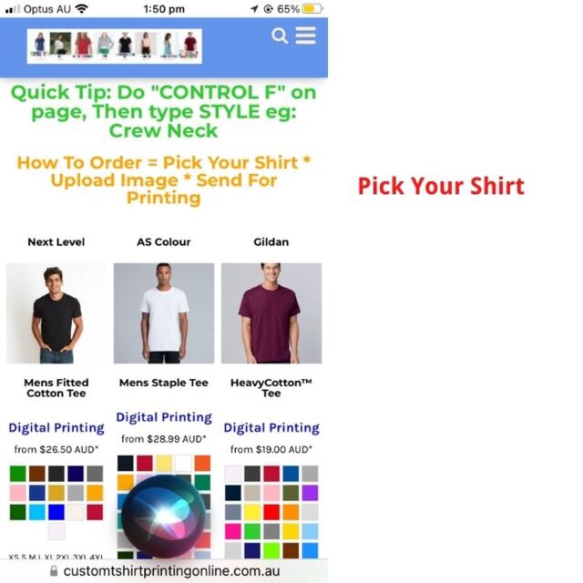 Pick your shirts to design on