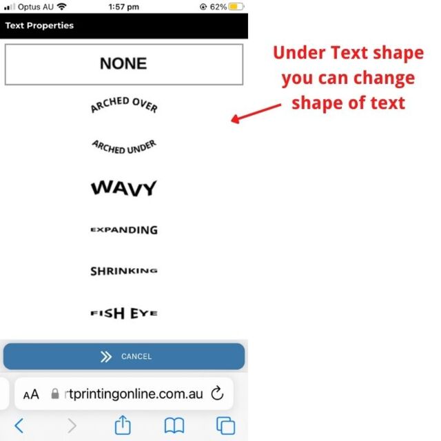 Pick a printing style