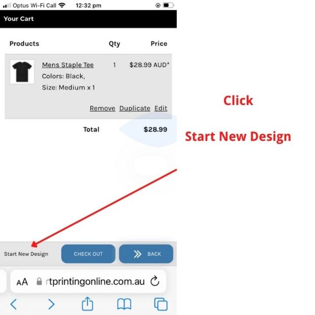 click the product tab
