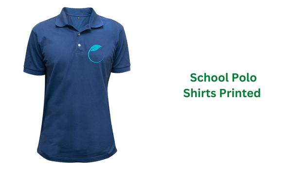School polo shirts printed