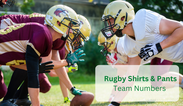 Rugby shorts, jerseys and shirts printed or embroidery done for school teams