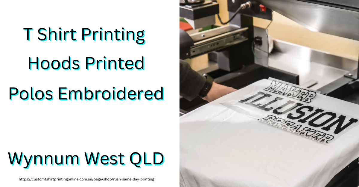 Get Shirts printed fast for businesses in Wynnum West Brisbane QLD