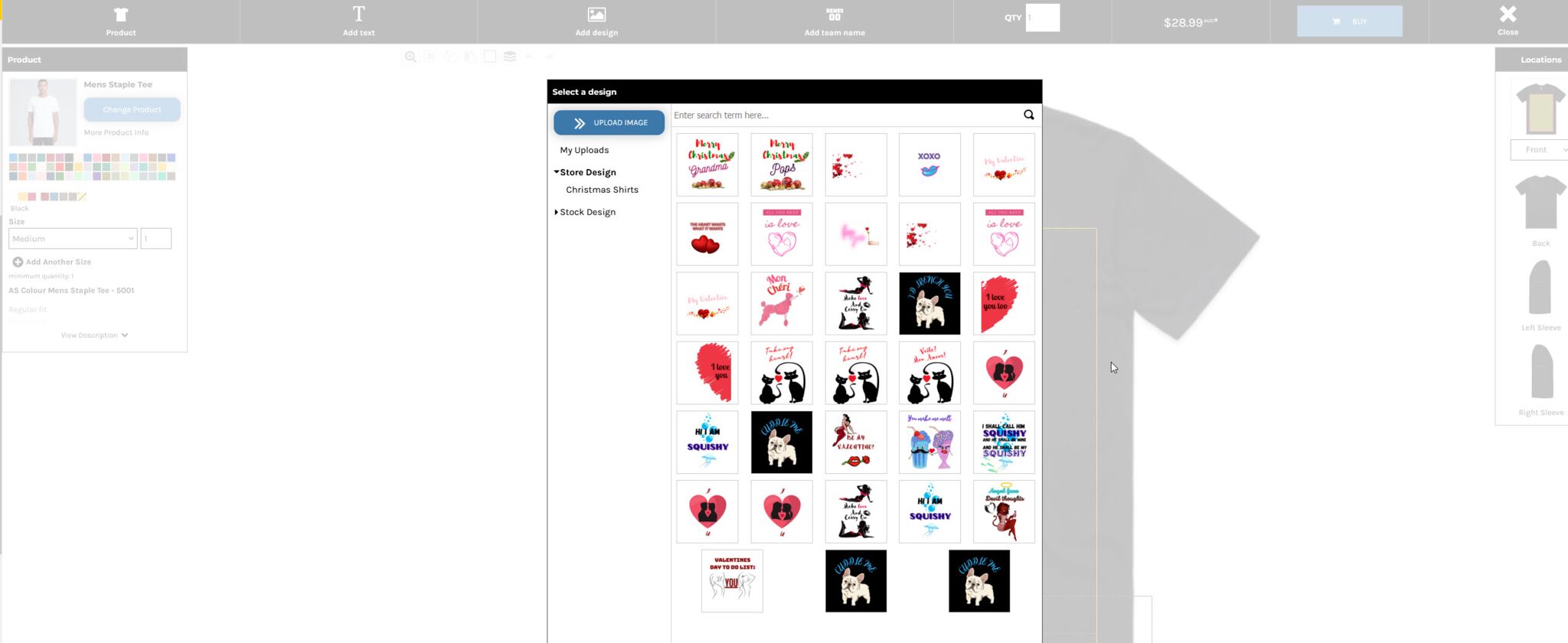 How to add an image to the designer to print