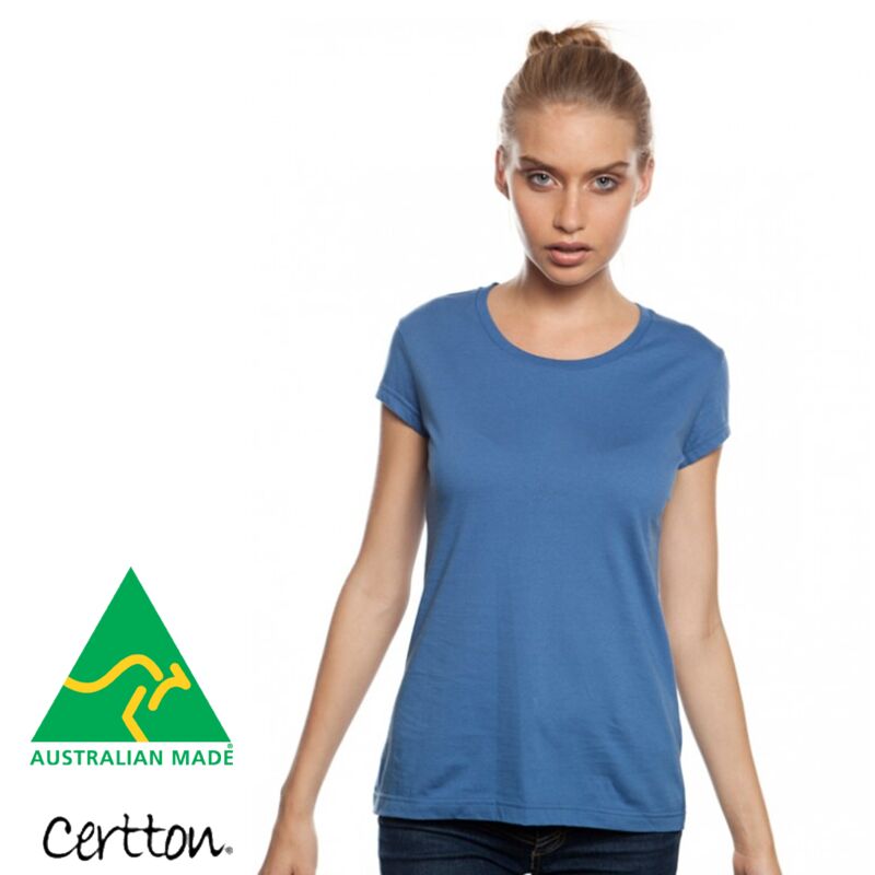 Women's Organic Fashion Fitted Tee Australian Made Thumbnail