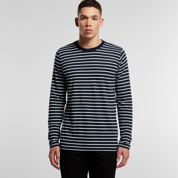 AS Colour Men's Match Long Sleeve Stripe T Shirt Thumbnail