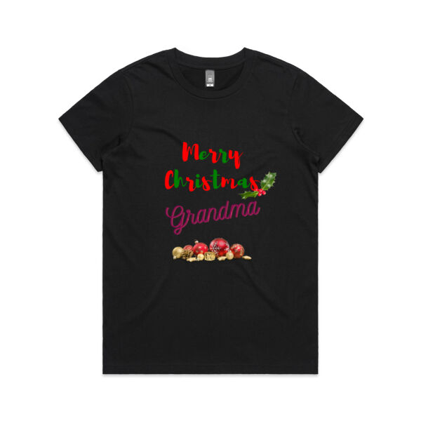 Grandma T-Shirt For Christmas - AS Colour Maple Tee Thumbnail