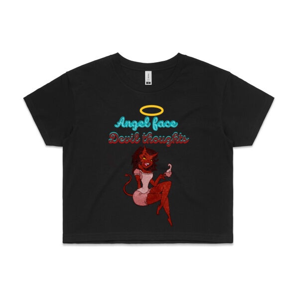 Angel Face Devil Thoughts Shirt Thumbnail